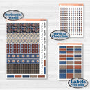 Patterned Boho Sticker Kit | Laurel Denise Standard Vertical & Horizontal Planner Kit Stickers | Katie | KIT-414-Q