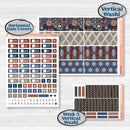 Patterned Boho Sticker Kit | Laurel Denise Standard Vertical & Horizontal Planner Kit Stickers | Katie | KIT-414-Q
