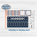 Patterned Boho Sticker Kit | Laurel Denise Softbound Monthly Planner Sticker Kit | Vertical & Horizontal | Katie | KIT-414-QA