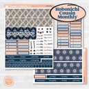 Patterned Boho Sticker Kit | Hobonichi Cousin Monthly Planner Kit Stickers | Katie | KIT-414-Y
