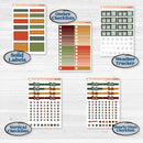 Watercolor Autumn Kit | Weekly Add-On Labels Planner Kit Stickers | Crackle | KIT-415-C