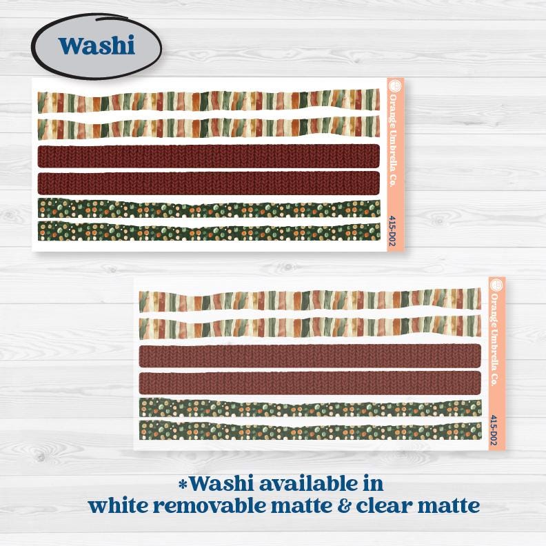 Watercolor Autumn Kit | Journaling Kit Planner Stickers | Crackle | KIT-415-D
