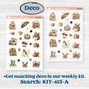 Watercolor Autumn Kit | Journaling Kit Planner Stickers | Crackle | KIT-415-D