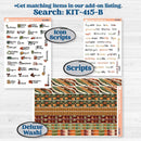 Watercolor Autumn Kit | Hobonichi Cousin Weekly & Daily Planner Kit Stickers | Crackle | KIT-415-E