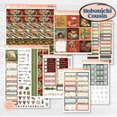 Watercolor Autumn Kit | Hobonichi Cousin Weekly & Daily Planner Kit Stickers | Crackle | KIT-415-E