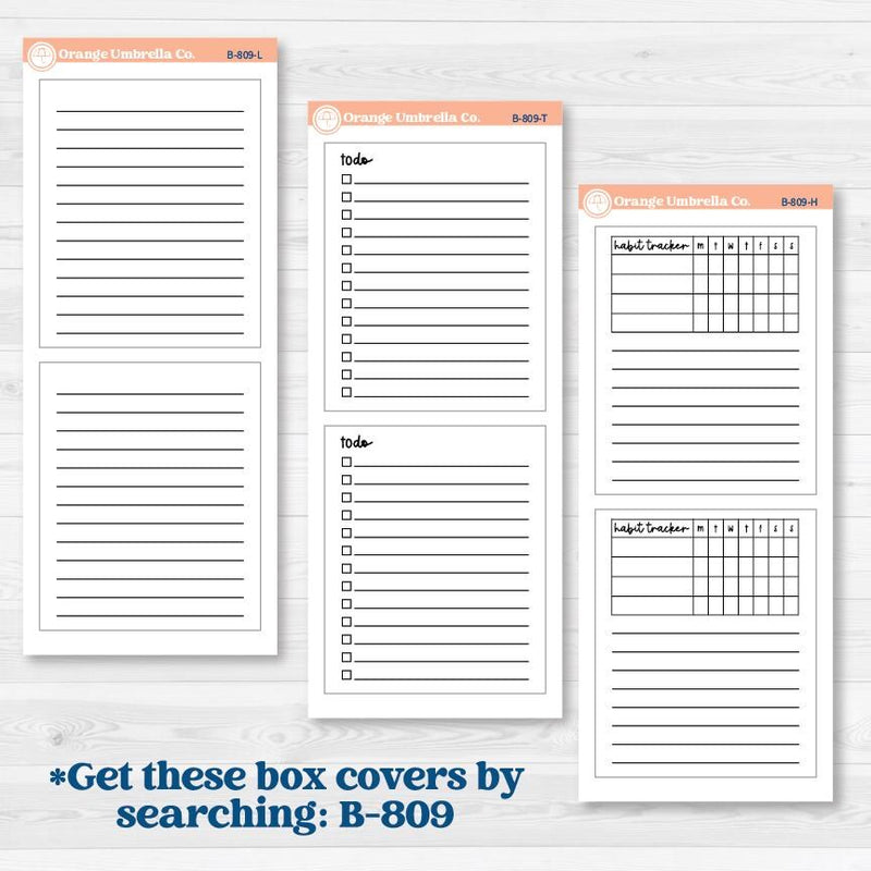 Watercolor Autumn Kit | 7x9 Compact Vertical Planner Kit Stickers | Crackle | KIT-415-H