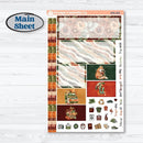 Watercolor Autumn Kit | Plum Vertical Priorities 7x9 Planner Kit Stickers | Crackle | KIT-415-J