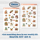 Watercolor Autumn Kit | Freestyle Kit Any Planner Kit Stickers | Crackle | KIT-415-K