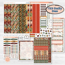 Watercolor Autumn Kit | 7x9 Erin Condren Daily Duo Planner Kit Stickers | Crackle | KIT-415-M