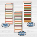 Watercolor Autumn Kit | A5 Plum Daily Planner Kit Stickers | Crackle | KIT-415-N