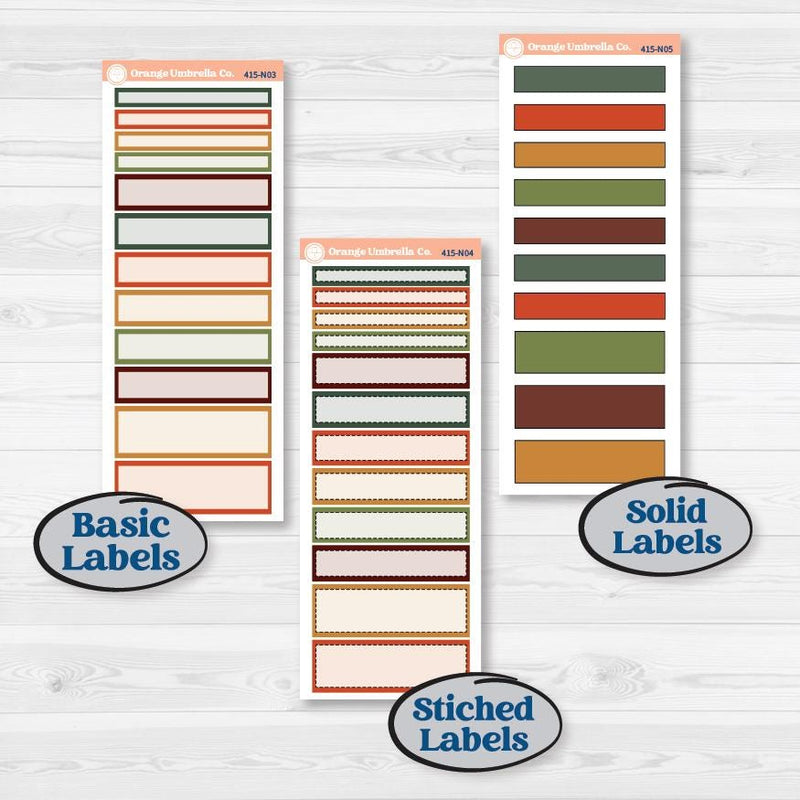 Watercolor Autumn Kit | A5 Plum Daily Planner Kit Stickers | Crackle | KIT-415-N