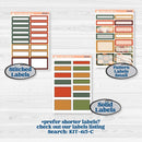 Watercolor Autumn Kit | A5 Plum Daily Planner Kit Stickers | Crackle | KIT-415-N