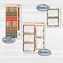 Watercolor Autumn Kit | A5 Plum Daily Planner Kit Stickers | Crackle | KIT-415-N