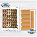 Watercolor Autumn Kit | 7x9 Plum Daily Planner Kit Stickers | Crackle | KIT-415-P