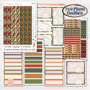 Watercolor Autumn Kit | 7x9 Plum Daily Planner Kit Stickers | Crackle | KIT-415-P