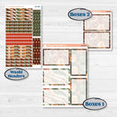 Watercolor Autumn Kit | 7x9 Plum Daily Planner Kit Stickers | Crackle | KIT-415-P