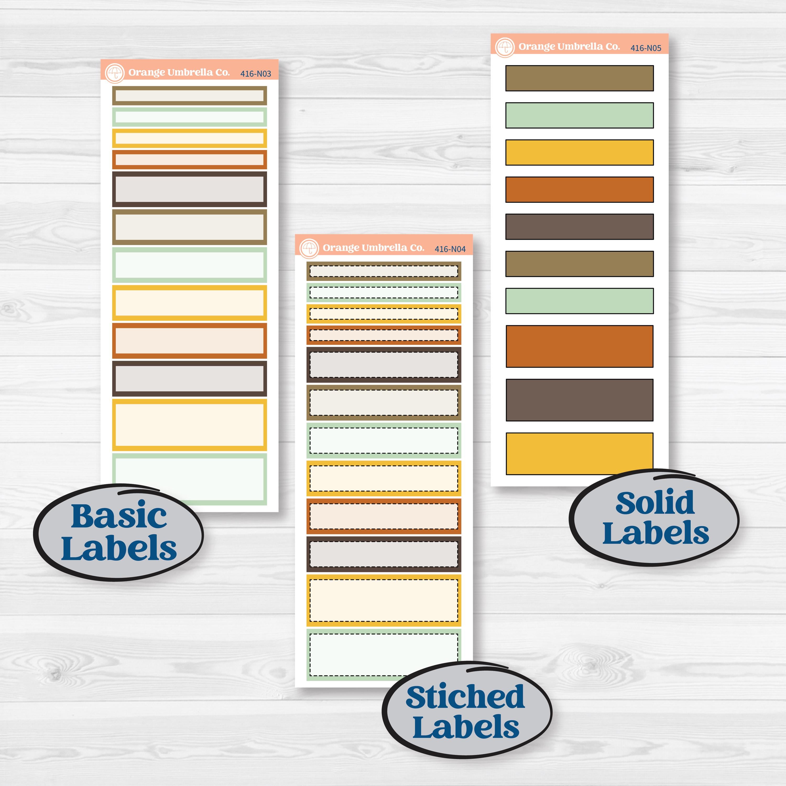 Woodland Cottage Core Stickers | A5 Plum Daily Planner Kit Stickers | Birch Grove | KIT-416-N