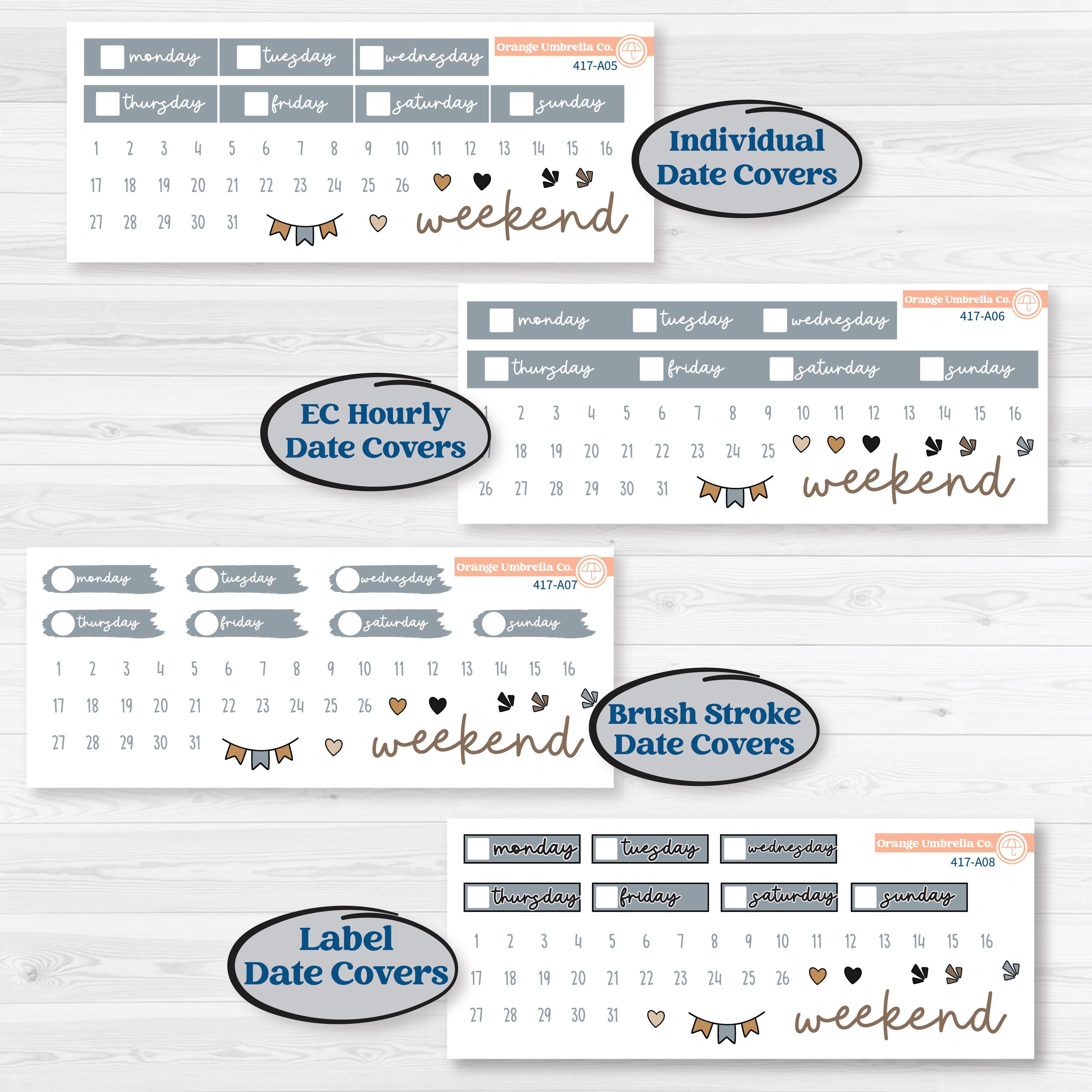 Woodland Winter Animals Kit | Weekly Sticker Kit for Vertical Planners like Erin Condren | Chill Out | KIT-417-A