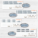 Woodland Winter Animals Kit | Weekly Sticker Kit for Vertical Planners like Erin Condren | Chill Out | KIT-417-A