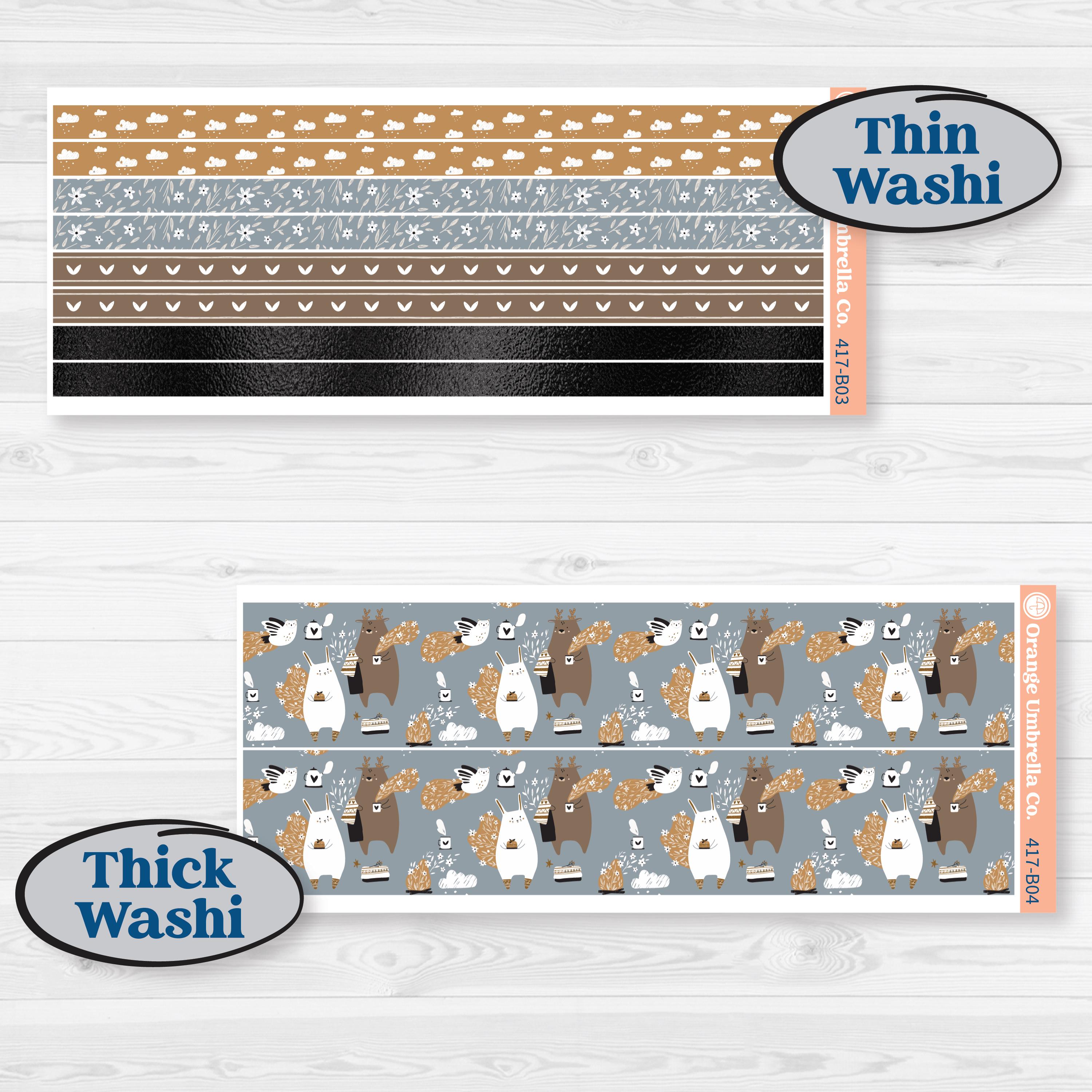 Woodland Winter Animals Kit | Weekly Add-On Planner Kit Stickers | Chill Out | KIT-417-B