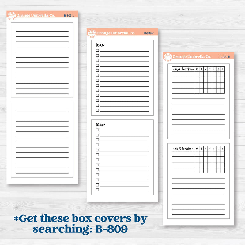 Woodland Winter Animals Kit | 7x9 Compact Vertical Planner Kit Stickers | Chill Out | KIT-417-H