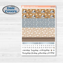 Woodland Winter Animals Kit | A5 Daily Duo Planner Kit Stickers | Chill Out | KIT-417-L