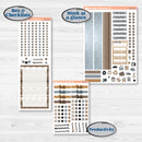 Woodland Winter Animals Kit | A5 Daily Duo Planner Kit Stickers | Chill Out | KIT-417-L