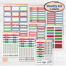 Playful Winter Kit | Weekly Add-On Labels Planner Kit Stickers | Jingle | KIT-418-C