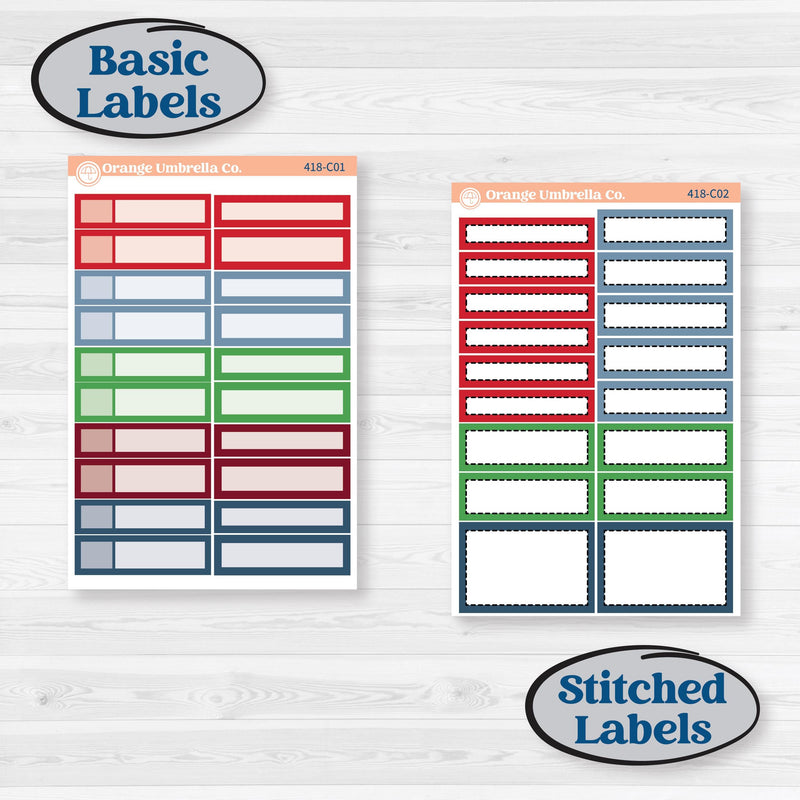 Playful Winter Kit | Weekly Add-On Labels Planner Kit Stickers | Jingle | KIT-418-C