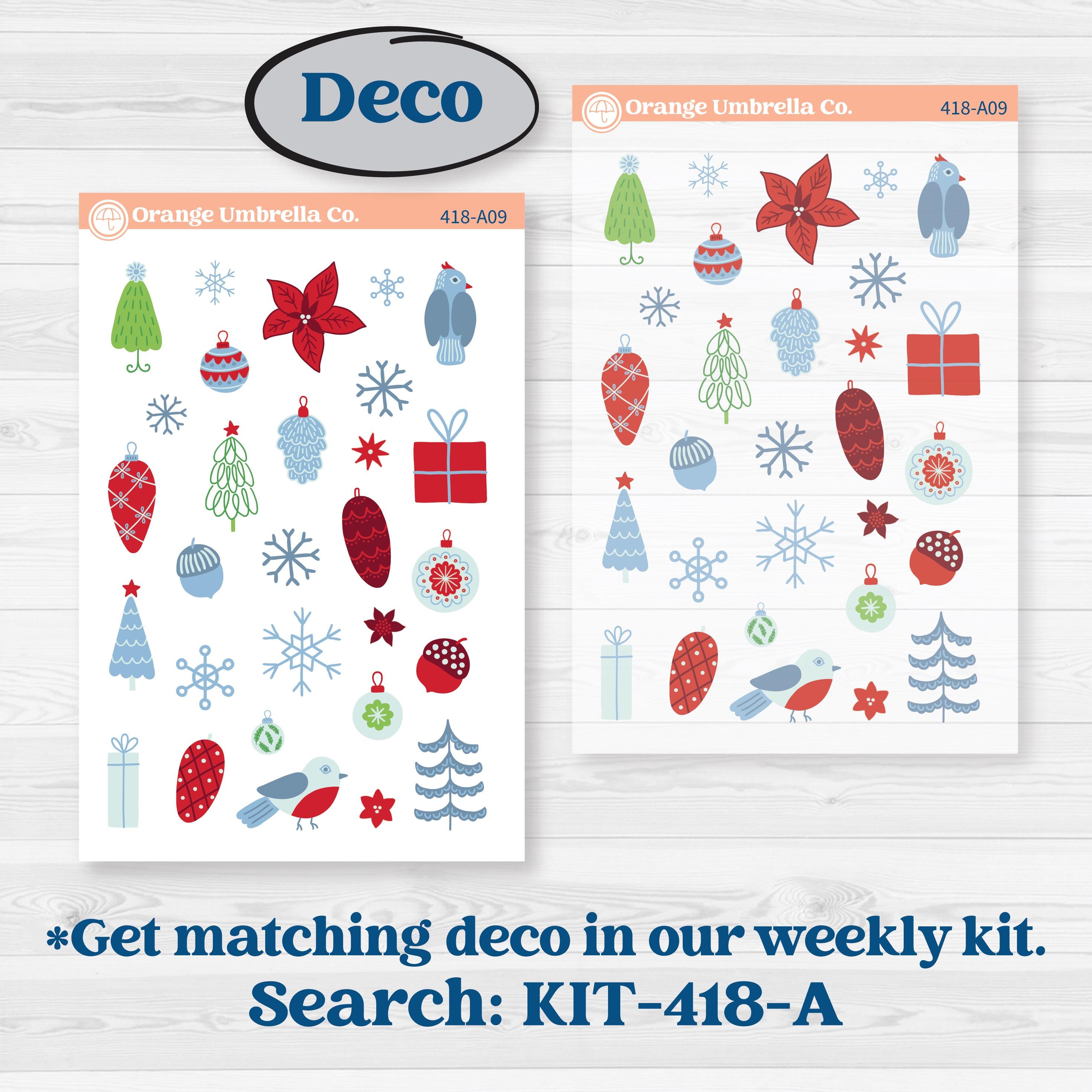 Playful Winter Kit | Journaling Kit Planner Stickers | Jingle | KIT-418-D