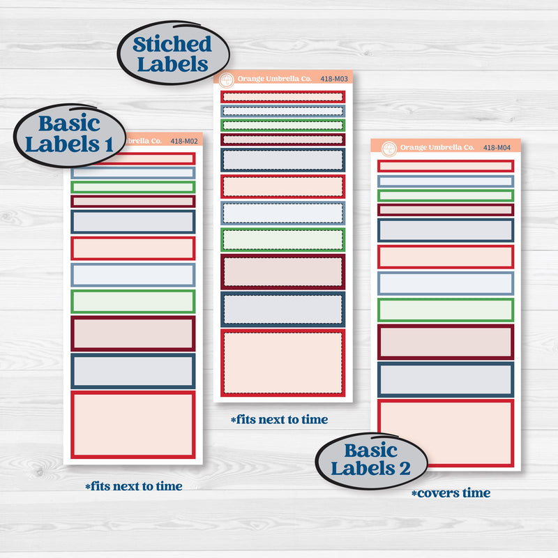 Playful Winter Kit | 7x9 Erin Condren Daily Duo Planner Kit Stickers | Jingle | KIT-418-M