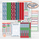 Playful Winter Kit | 7x9 Erin Condren Daily Duo Planner Kit Stickers | Jingle | KIT-418-M
