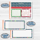 Playful Winter Kit | 7x9 Plum Monthly & Dashboard Planner Kit Stickers | Jingle | KIT-418-T