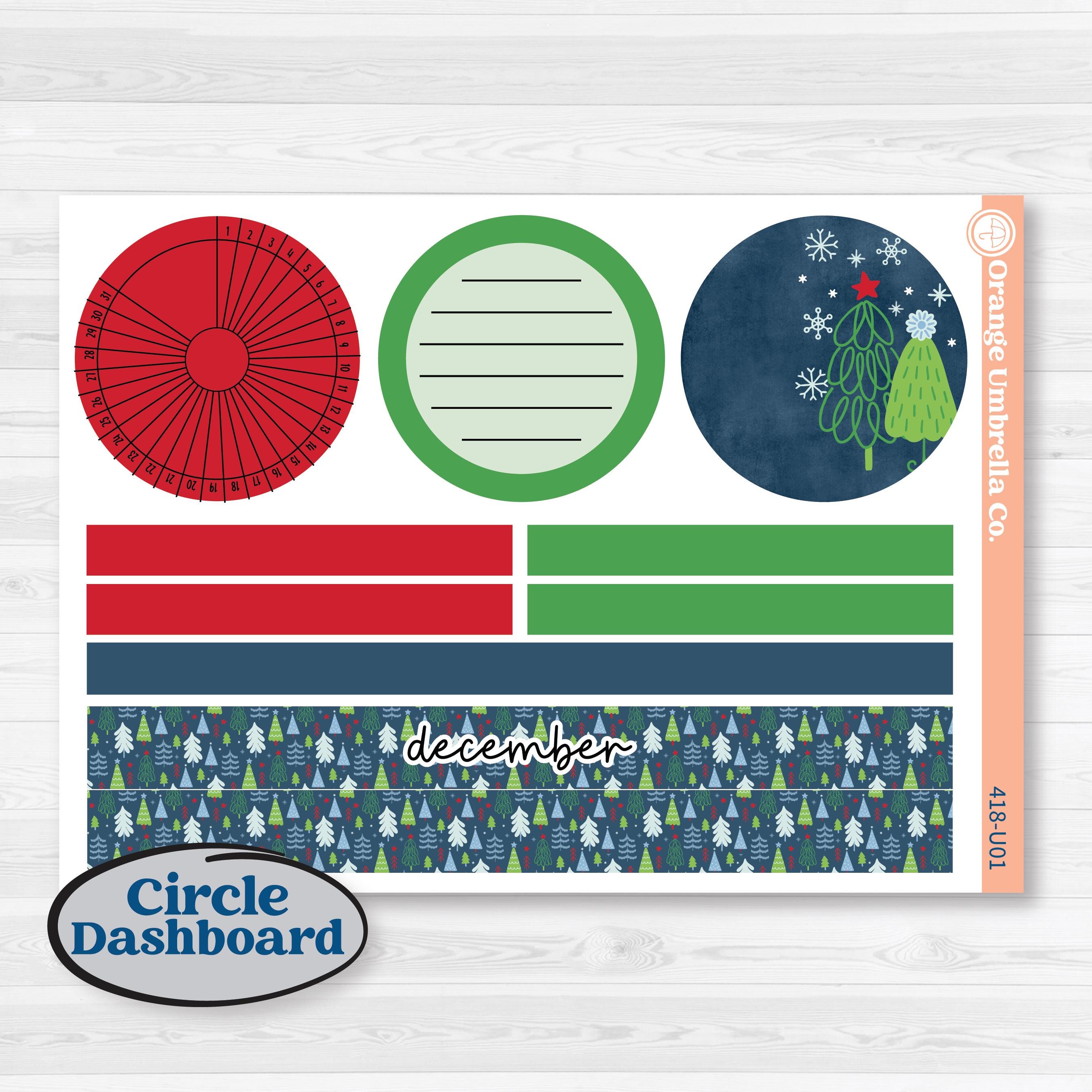 Playful Winter Kit | 8.5x11 Plum Monthly & Dashboard Planner Kit Stickers | Jingle | KIT-418-U