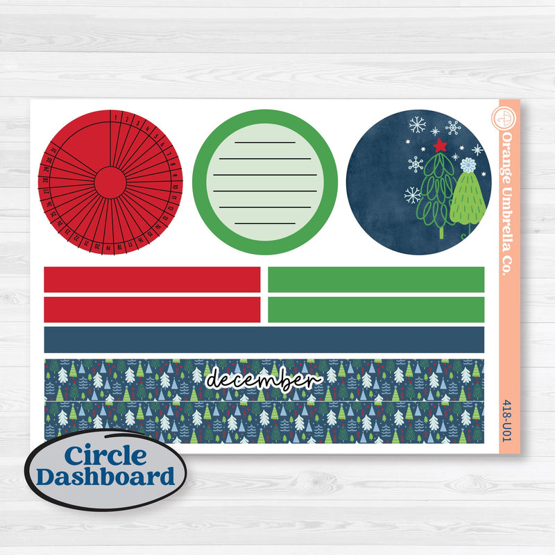 Playful Winter Kit | 8.5x11 Plum Monthly & Dashboard Planner Kit Stickers | Jingle | KIT-418-U