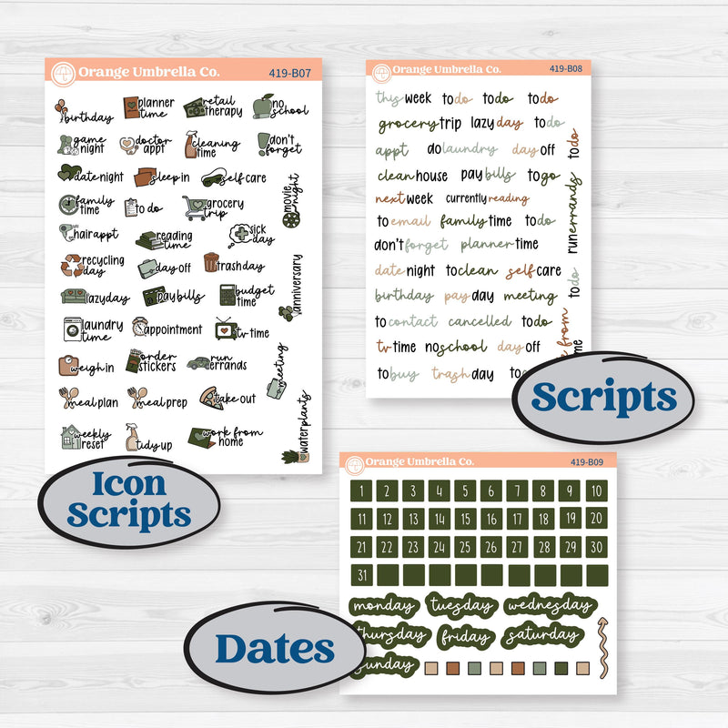 Classic Christmas Reading Kit | Weekly Add-On Planner Kit Stickers | All Aglow | KIT-419-B