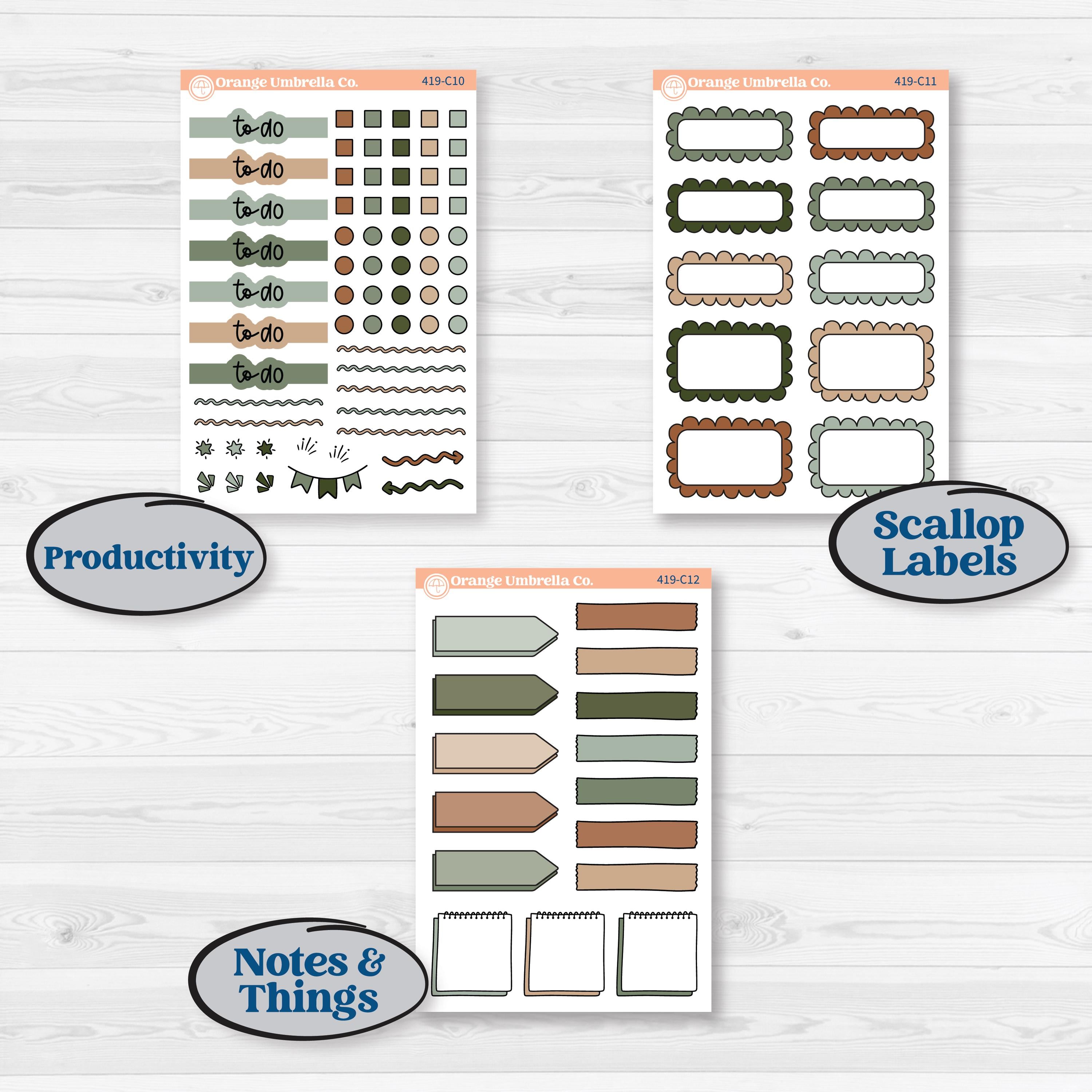 Classic Christmas Reading Kit | Weekly Add-On Labels Planner Kit Stickers | All Aglow | KIT-419-C
