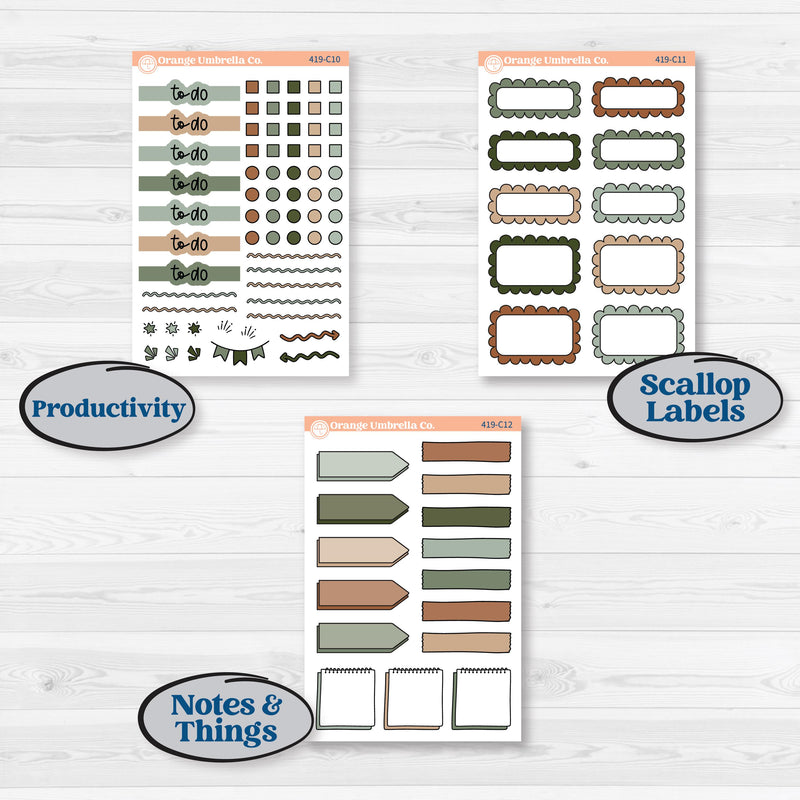 Classic Christmas Reading Kit | Weekly Add-On Labels Planner Kit Stickers | All Aglow | KIT-419-C