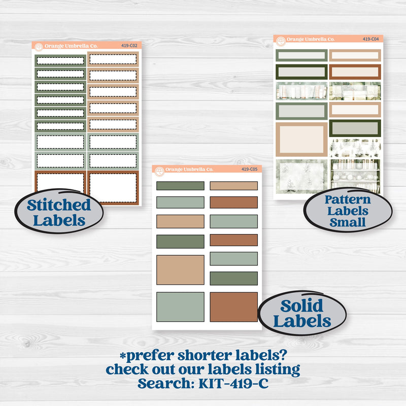 Classic Christmas Reading Kit | A5 Compact Vertical Planner Kit Stickers for Erin Condren | All Aglow | KIT-419-G