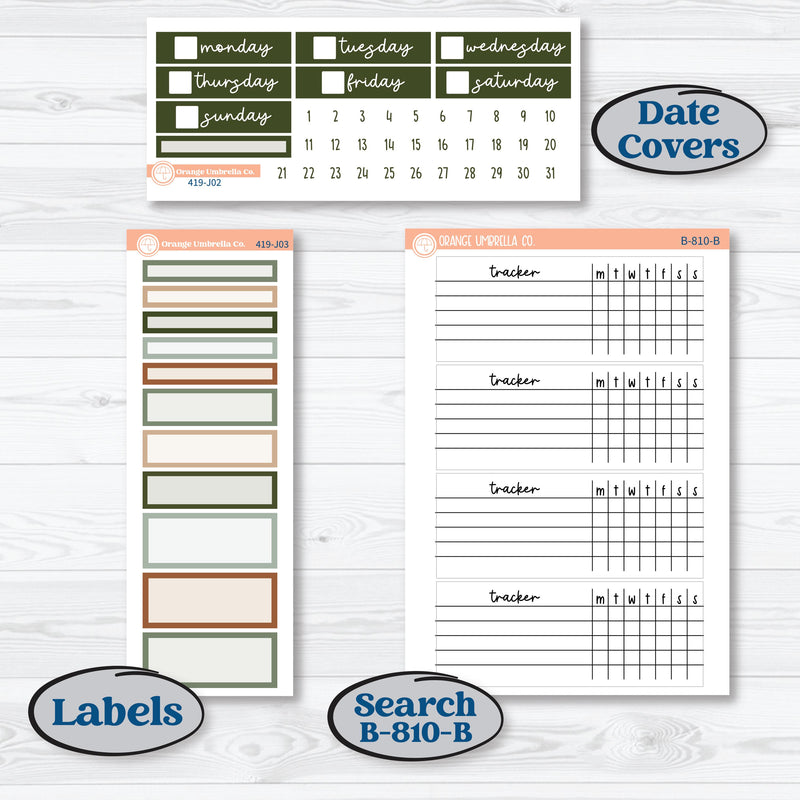 Classic Christmas Reading Kit | Plum Vertical Priorities 7x9 Planner Kit Stickers | All Aglow | KIT-419-J