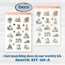 Classic Christmas Reading Kit | Freestyle Kit Any Planner Kit Stickers | All Aglow | KIT-419-K