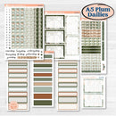 Classic Christmas Reading Kit | A5 Plum Daily Planner Kit Stickers | All Aglow | KIT-419-N