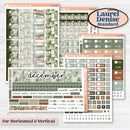 Classic Christmas Reading Kit | Laurel Denise Standard Vertical & Horizontal Planner Kit Stickers | All Aglow | KIT-419-Q