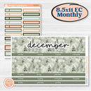 Classic Christmas Reading Kit | 8.5 x 11 Erin Condren Monthly Planner Kit Stickers | All Aglow | KIT-419-X