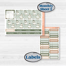 Classic Christmas Reading Kit | Hobonichi Cousin Monthly Planner Kit Stickers | All Aglow | KIT-419-Y