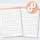 Mini Date Dots Stickers | Circle or Square Planner Stickers | B-251-252-B
