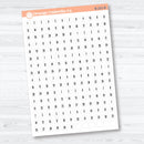 Mini Date Dots Stickers | Circle or Square Planner Stickers | B-251-252-B
