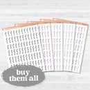 Days of the Week Labels | Weekly Planner Stickers | F18 Script | B-256