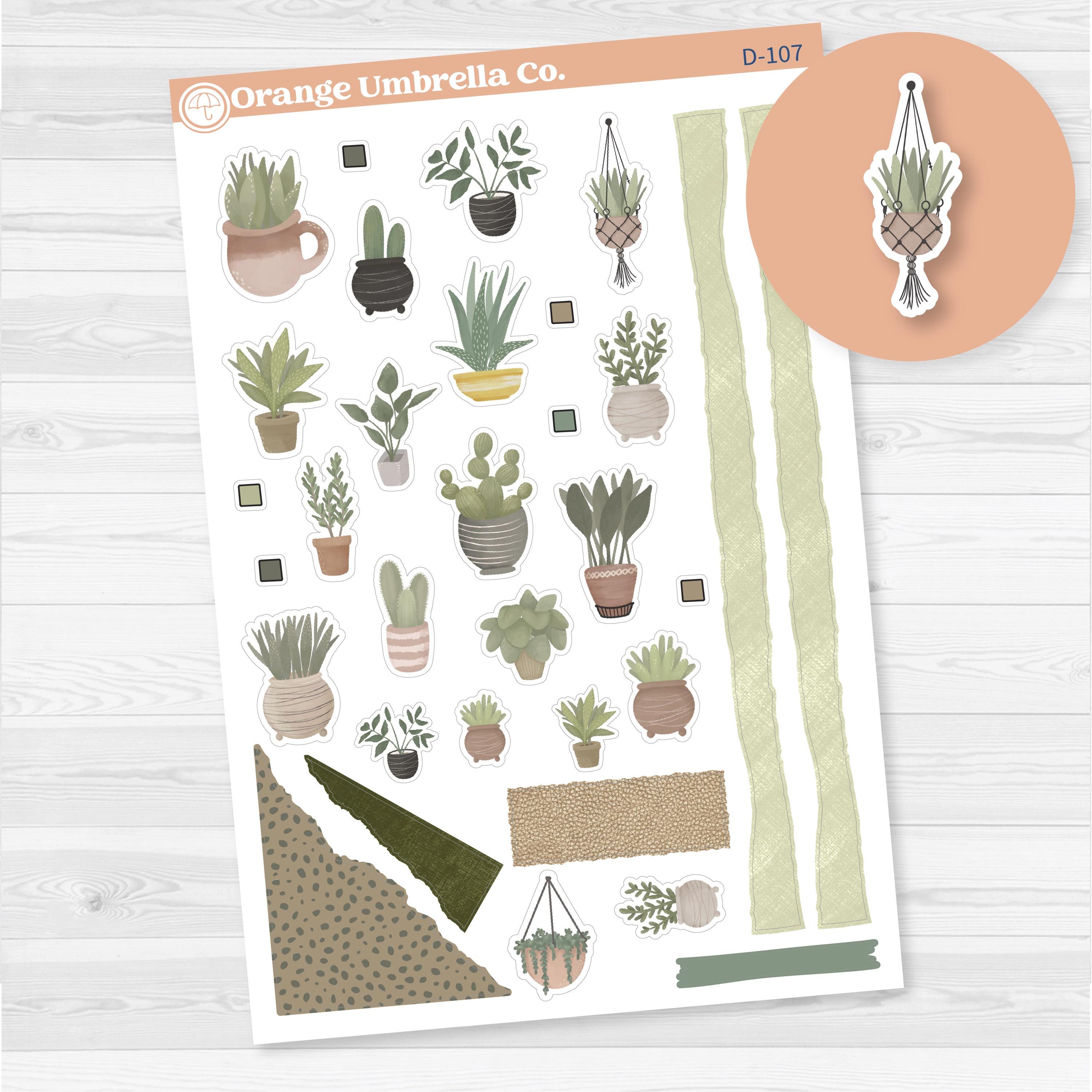 House Plant Deco | Planner Stickers | Deco | D-107