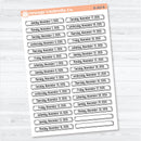 2026 Dates of the Month Labels | F18 Planner Stickers | July–December | B-361-366-B